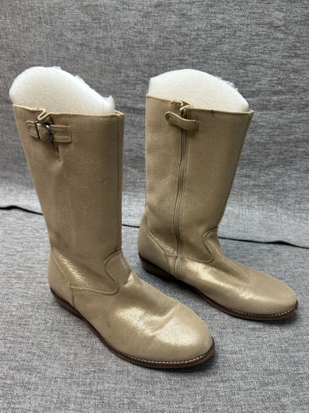 Hanna Andersson Gold Metallic Boots Size 5 Karinne Womens Girls
